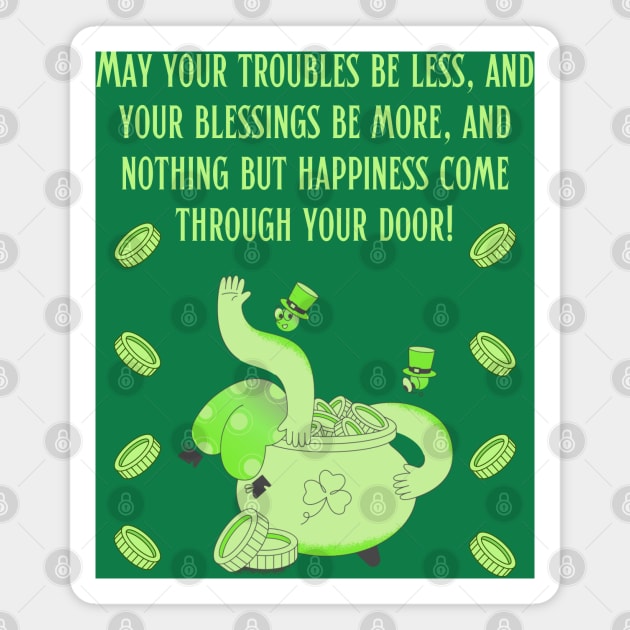 Saint Patrick's Day Irish Proverb Magnet by Souls.Print